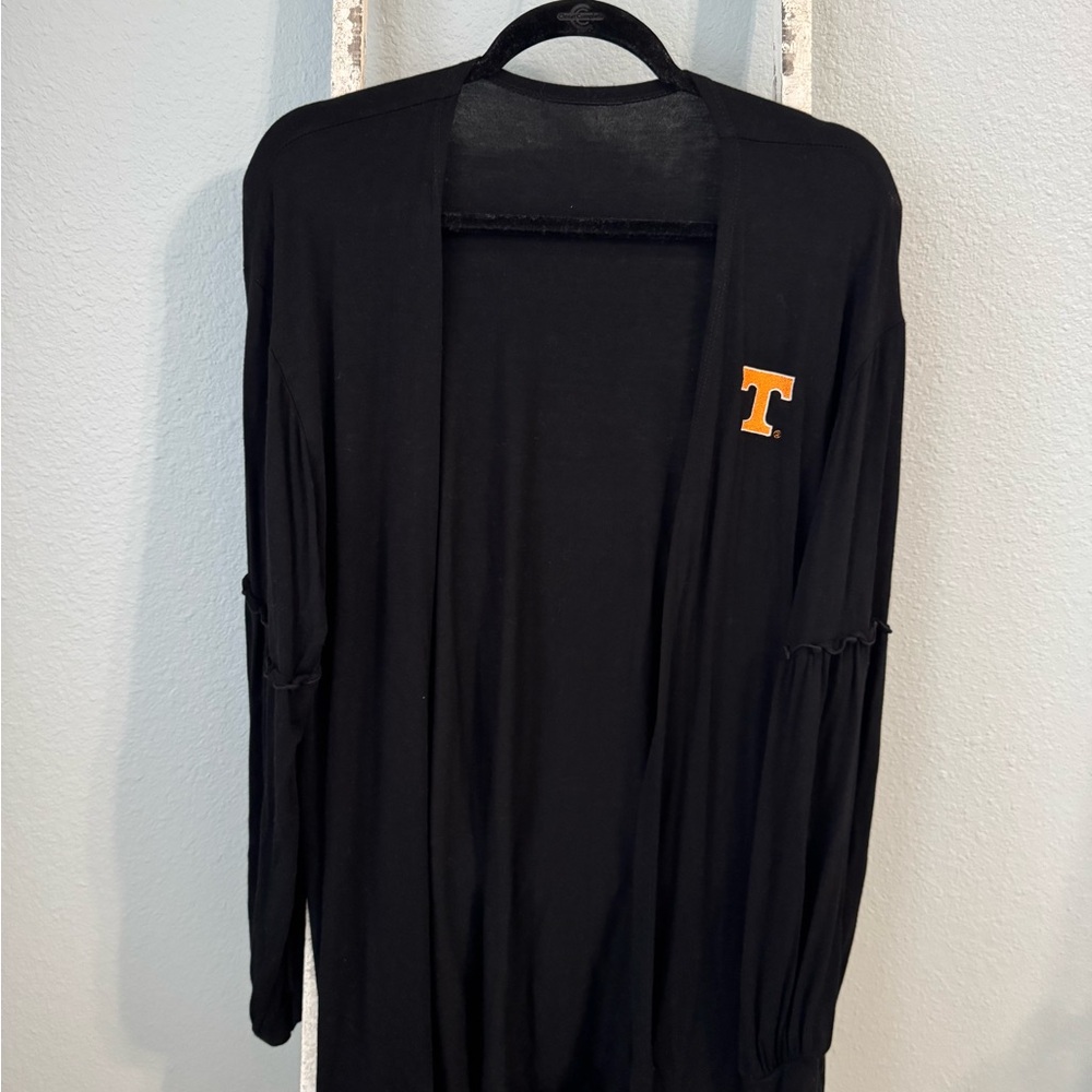 Black Tennessee Cardigan with Orange Power T Logo